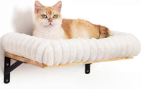 FUKUMARU Cat Wall Shelves, Sisal Mat - White / 1 Pack