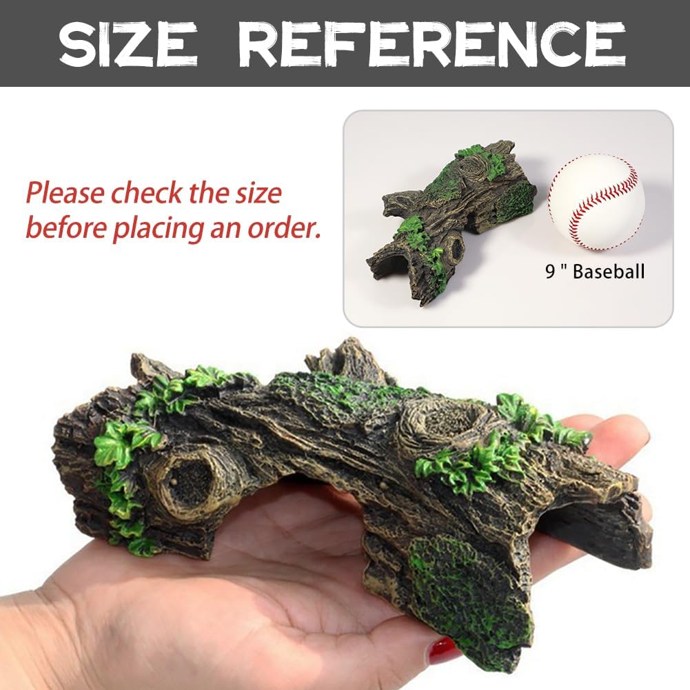 Fish Tank Decorations - Large Aquarium Decorations Air Bubbler Tree Fish House for Betta Hideout - Wood B-s - image 3