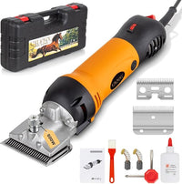 Horse Clippers Professional Electric horse Grooming Kit, Shaving Equine Clippers for Horses Goat Cattle Thick Coat Animals, 6 Speeds Large Heavy Duty Farm Livestock Haircut Trimmer （600W, 2 Blades）