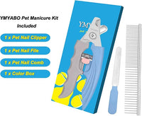 Pet Nail Clipper,Dog Nail Trimmers Safety Guard to Aviod Over Cutting,Puppy Cat Claw Trimmer,with Free Dog Comb Nail File, Sharp Grooming Clipper, Great for Thick Toenail, Blue