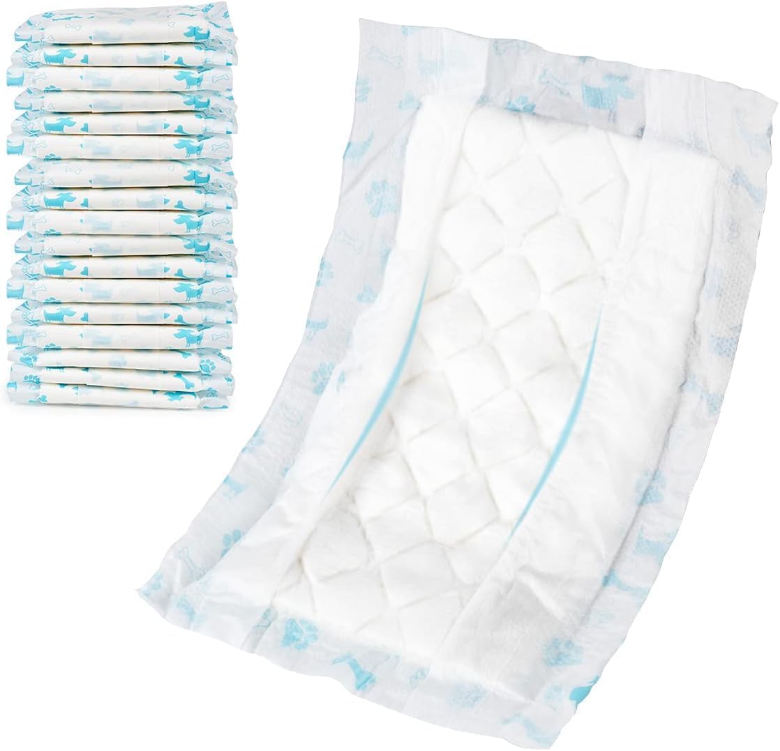 Disposable Dog Diaper Booster Pads XS - Bones / S - (100 Count)