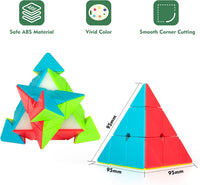 3x3 Speed Cube Stickerless with Stand & Tutorial Toy Gift for Boys - Pyraminx Speed Cube - image 2