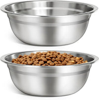 URPOWER 4 Pack 8" Stainless Steel Dog Bowls - 2 Pack