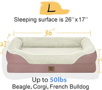 Orthopedic Foam Large Dog Bed XLarge Dog Beds with Removable Washable Cover Pet Bed with Bolster Waterproof Cover Extra Large Dogs Beds Big Size Pet