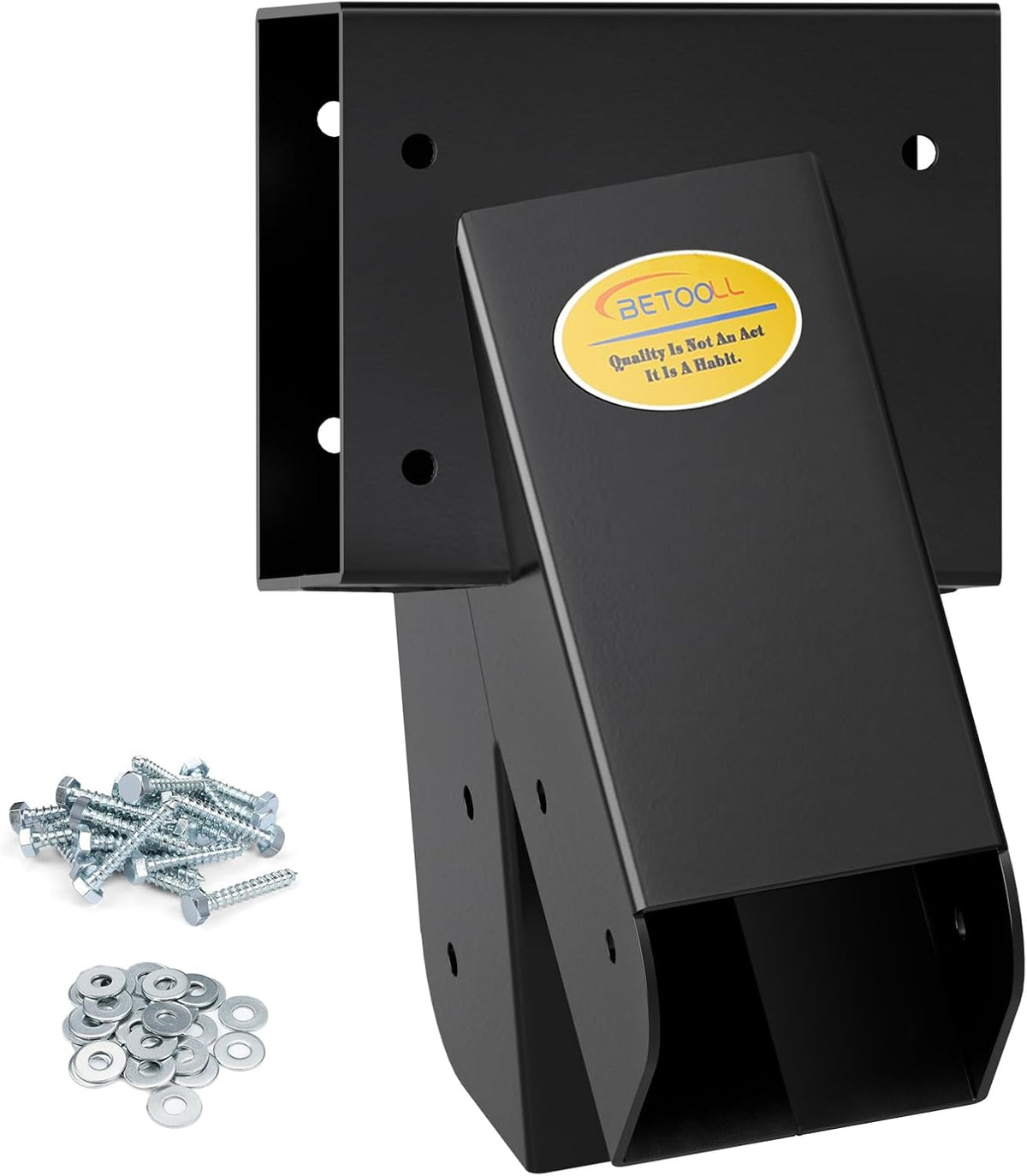 BETOOLL A-Frame 2 Brackets Swing Set Bracket with Mounting Hardware – Fun for Kids & Family - End Brackets(1Pcs-Black)