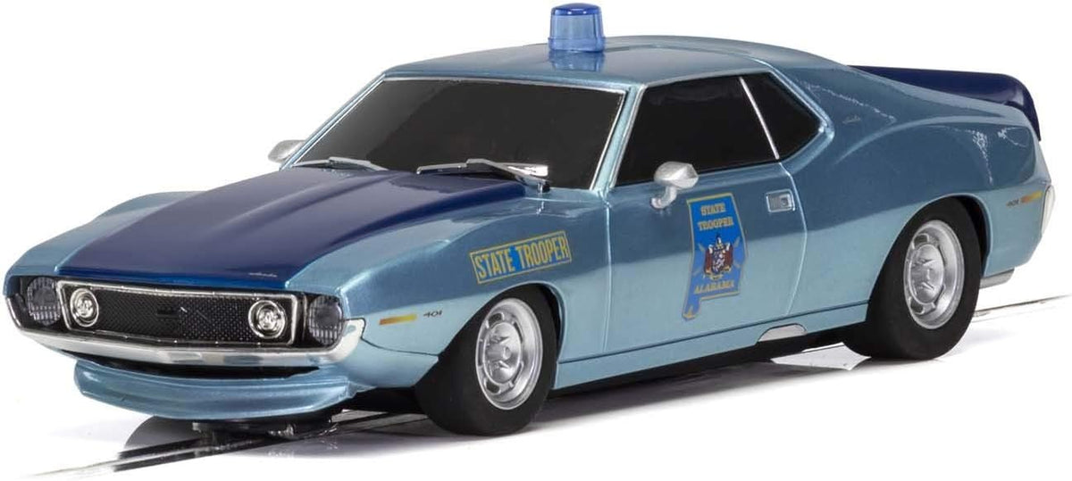 Scalextric AMC Javelin Alabama State Trooper 1:32 police slot car C4058 in blue