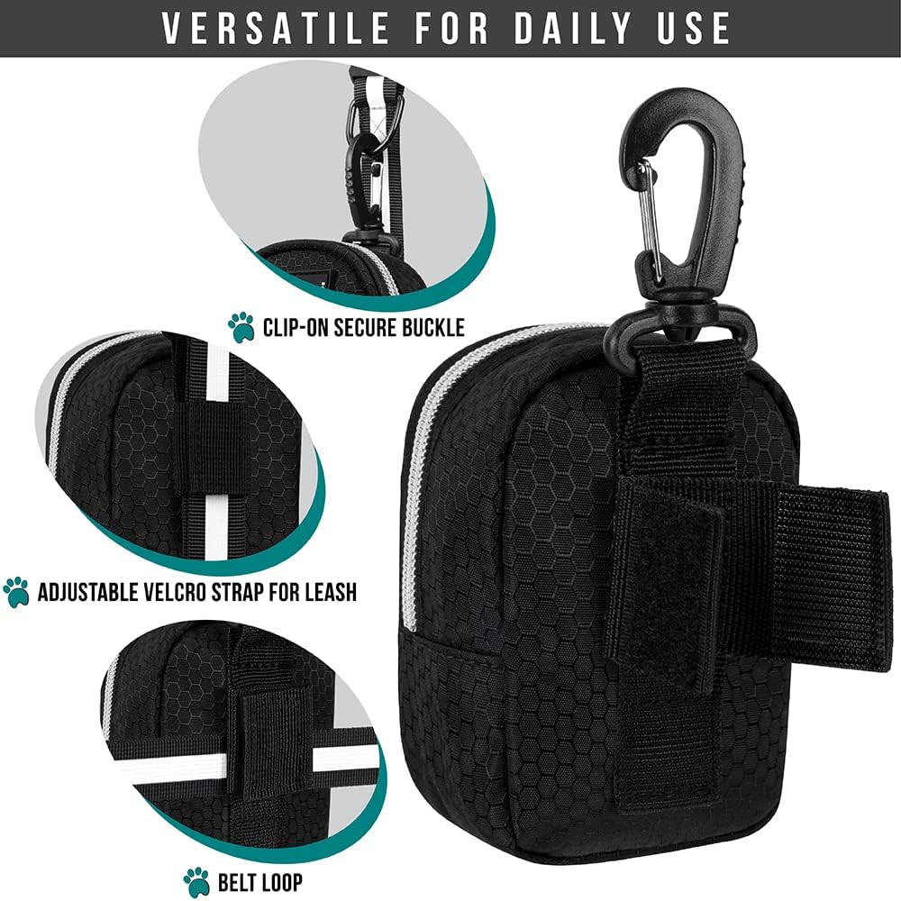 PetAmi Dog Poop Bag Holder for Leash - Black / 1 Count (Pack of 1) - image 4