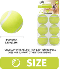 All for Paws Interactive Hyper Fetch Super Bounce Tennis Balls Dog Toy - Ball*6(2.5 inch) - image 2
