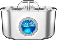 Cat Water Fountain Stainless Steel - 74oz Fountain+1 Filter +1 Sponge