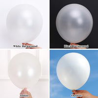 RUBFAC White Balloons Different Sizes 135pcs for Birthday Arch – Fun for Kids & Family - Pearl White - image 4