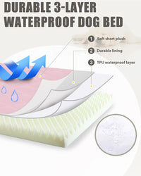 Orthopedic XL Dog Beds Large Sized with Washable Cover, 41x27 - 35.0"L x 22.0"W x 3.0"Th / Pink - image 4