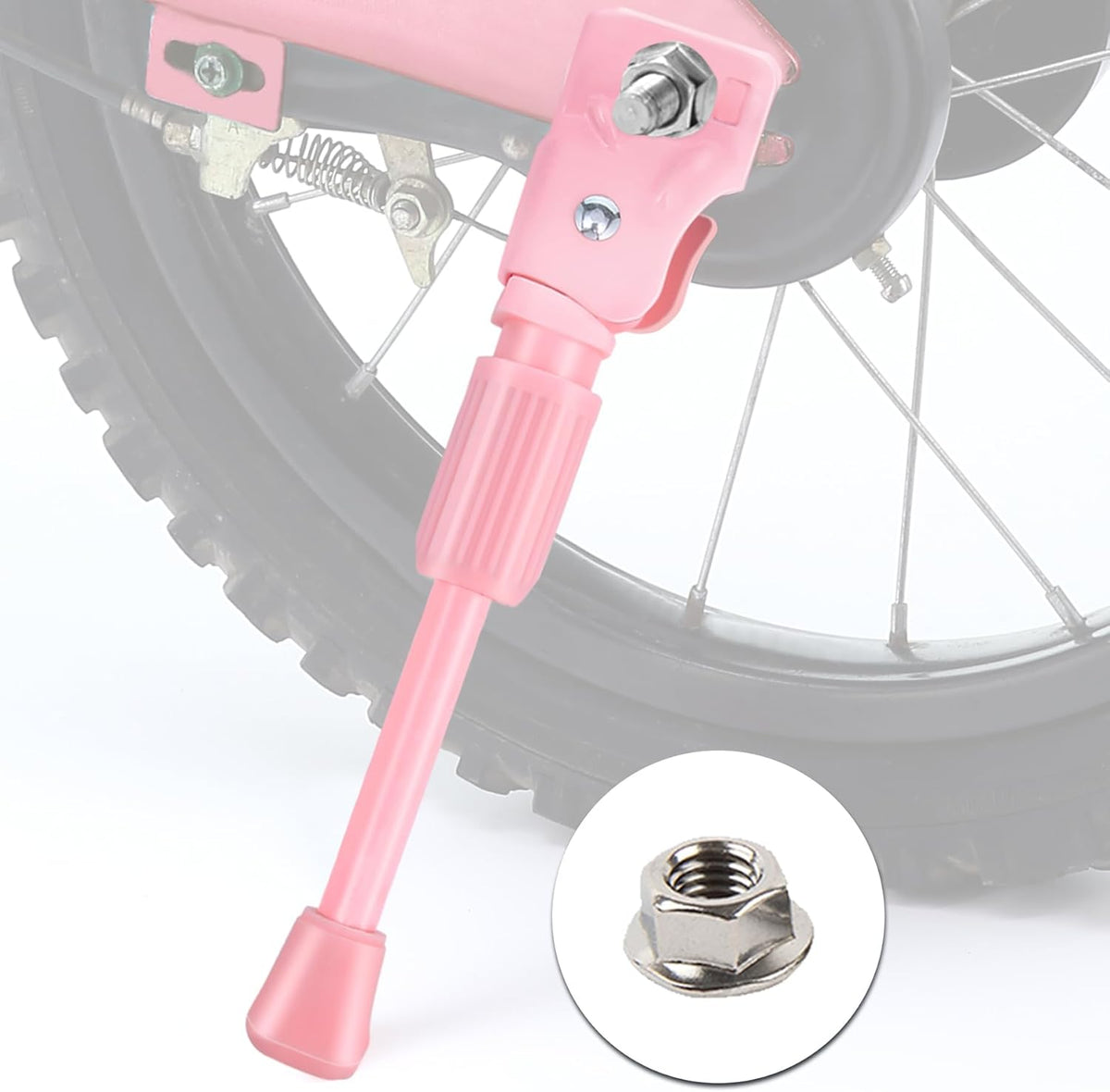 Kids Bike Kickstand Fits 12 14 16 18 20 Inch Bicycles - Pink / For 12 inch wheel