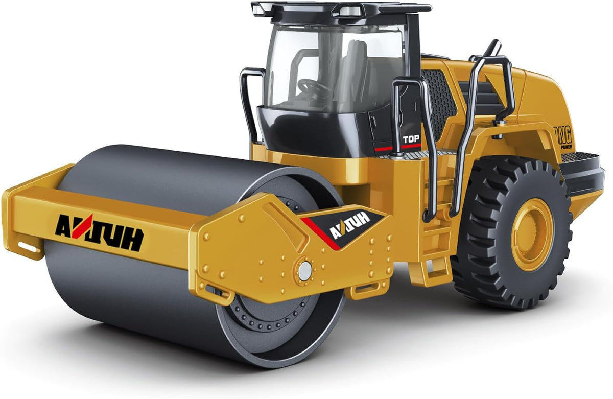 Dollox Die-cast Excavator Backhoe Front Loader Truck 1/50 Metal - Road Roller