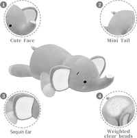CSVBTRF Weighted Stuffed Animals - Grey Elephant - image 3