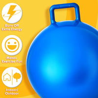 Lewtemi 3 Pcs 29" Hopper Ball Handle, Gradient Red - 20" / Red, Blue, Yellow - image 3