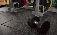 American Floor Mats - Extreme Rubber Gym Tiles - 1 Inch Thick Colorful Rubber Mats - Superior Shock and Sound Absorbing - 10% Grey - 2' x 2' Single Mat (Covers 4 Sq Ft)