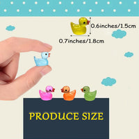 Cidinge 60 Pcs Mini Resin Ducks Luminous Tiny Ducks Miniature Duck - Luminous Ducks - image 4