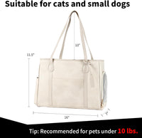 Stylish Dog Purse Carrier - Beige - image 2