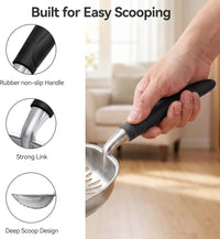 Cat Litter Scoop, Kitty Metal Scooper with Long Handle – Daily Care for Cats - Medium / Black - image 4