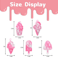 30Pcs Halloween Mini Pop Keychain Fidget Toy - A: Ice Cream 25 - image 3