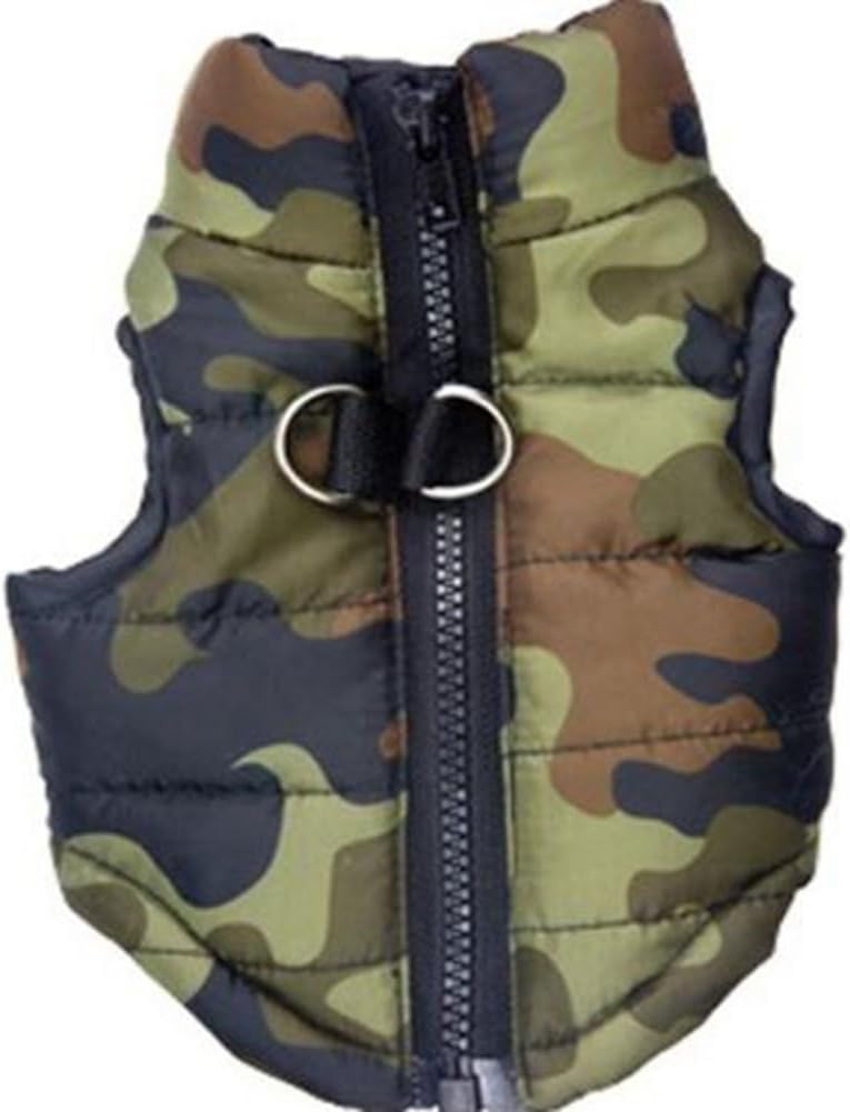 Winter Waterproof Windproof Dog Vest Coat - XS(Back:9.0", Chest:13.5", 3.0-5.0lbs) / Camouflage