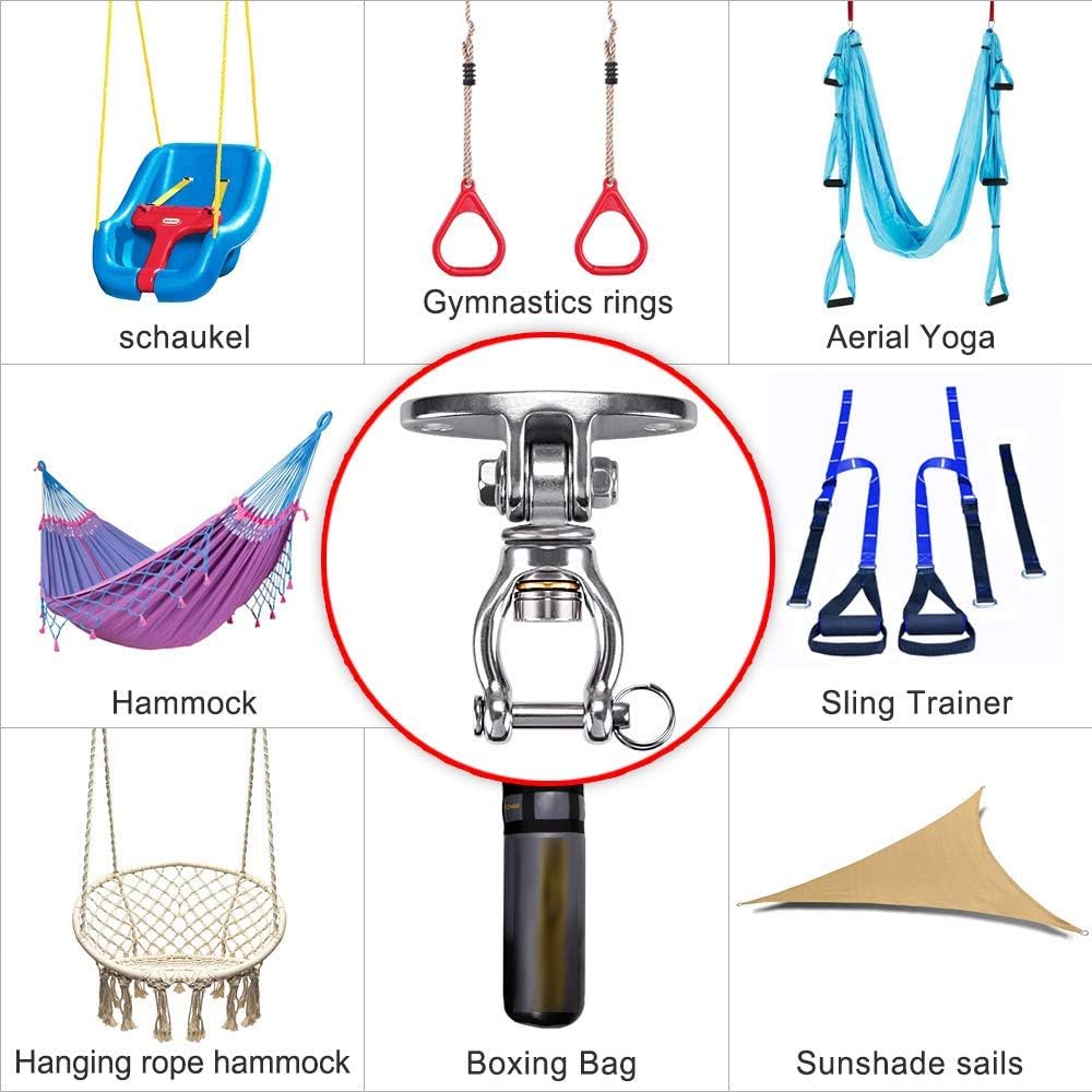 SELEWARE Silent Bearing Swivel Swing Hanger Stainless Steel Swing - 360° Bearing Swing Hanger ( 1 Pack ) - image 2