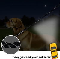 Long Dog Training Leash，Heavy Duty Reflective Rope Lead for Small - Black / 50FT - image 3