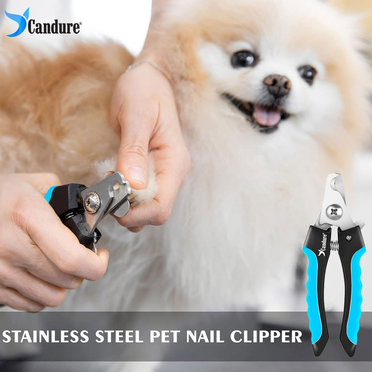 Candure Pet Nail Clippers - Bright Blue / Medium to Small pets - image 4
