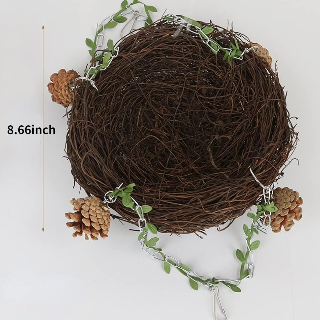 Natural Rattan Nest Small Medium Large Bird Swing for Parrot Parakeet - Large - image 2