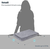 Stoutwool 4" Indestructible Dog Bed - Orthopedic Chew Proof Dog Crate Pad - Fluffy Kennel Mat for Aggressive Chewers - Ideal for Small Breeds & Fits 24-Inch Crate - 23"x16", Charcoal