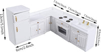 1:12 Scale Dollhouse Kitchen Furniture Set, Fridge, Sink - C - image 2