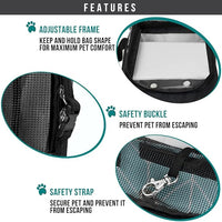 PetAmi Dog Purse Carrier for Small Dogs, Airline Approved Soft Sided Pet Carrier with Pockets, Ventilated Dog Carrying Bag for Puppy Cat, Dog Travel Supplies Bag, Sherpa Bed, Max 12 lbs, Chevron Teal
