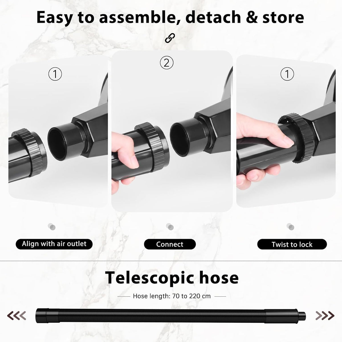 Dog Hair Dryer, Pet Hair Blower Dryer High Velocity - Black - image 4