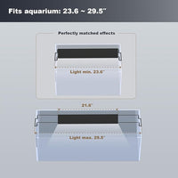 GLOWRIUM Aquarium Light, LED Freshwater Fish Tank Light with Timer, Full Spectrum Planted Aquarium Grow Lights with Daylight/Moonlight Mode, Brightness Adjustable, Auto On/Off (24-29 in)