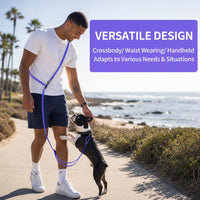 Kazazoo Hands-Free Dog Leash Adjustable Length 5-8 Ft - Blue / M - image 2
