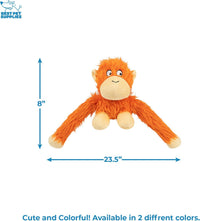 Best Pet Supplies Bunny Buddy Squeaky Plush Dog Toy, Beige - O-Hug-Atan (Orange) / Large - image 4
