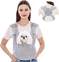 Supet Dog Sling Carrier for Small Pet - Grey / Plus (5-12 LBS)