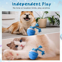 2026 New Interactive Pet Toy Ball, Smart Interactive Toy Ball for Cats & Dogs, Electric Rolling Pet Toy Ball, Rechargeable Interactive Cat Toys for Bored Indoor Cats Kittens to Keep Busy (Blue)