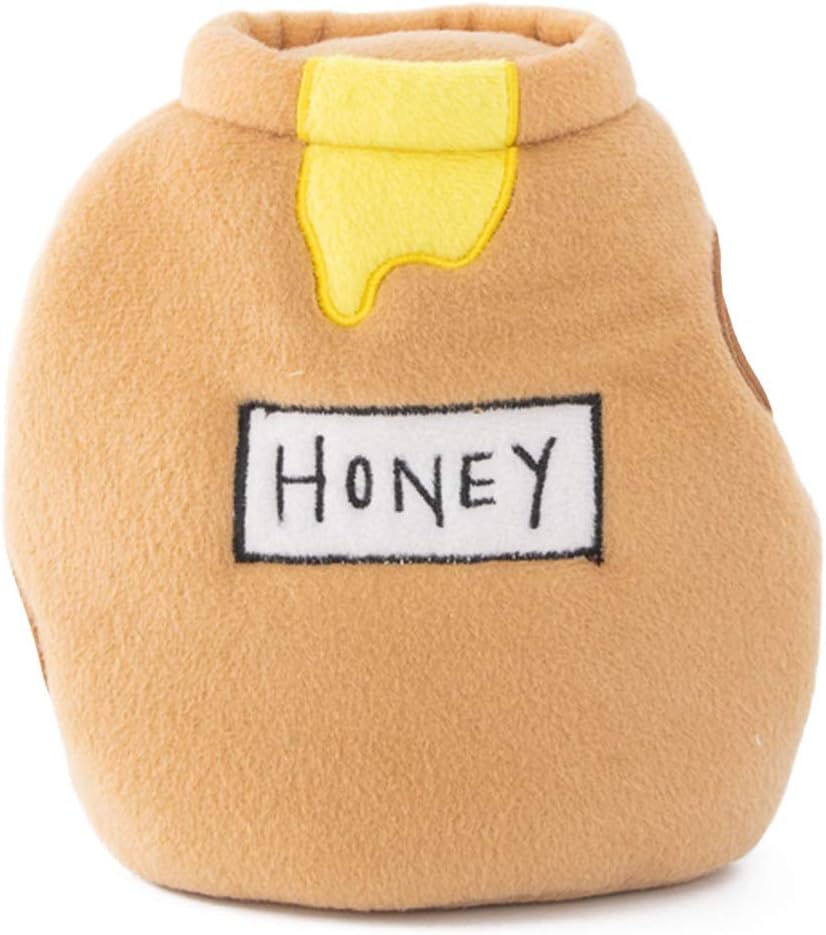 ZippyPaws Burrow Hide & Seek Plush Puzzles, Milk and Cookies - Honey Pot - image 2