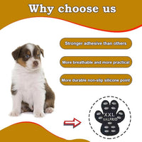 Dog Paw Protector Anti-Slip Grips to Keeps Dogs from Slipping On Hardwood Floors,Disposable Self Adhesive Resistant Dog Shoes Booties Socks Replacement XL 24 Pieces