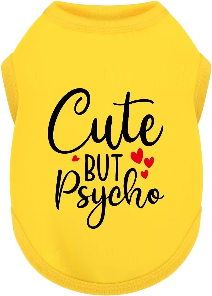 Expressive Cotton Dog Apparel: Soft - M-(8~14lb) | Chest(~18.1") / Yellow