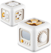 SOCBTNSO Montessori Busy Cube Travel Toy - Off-white