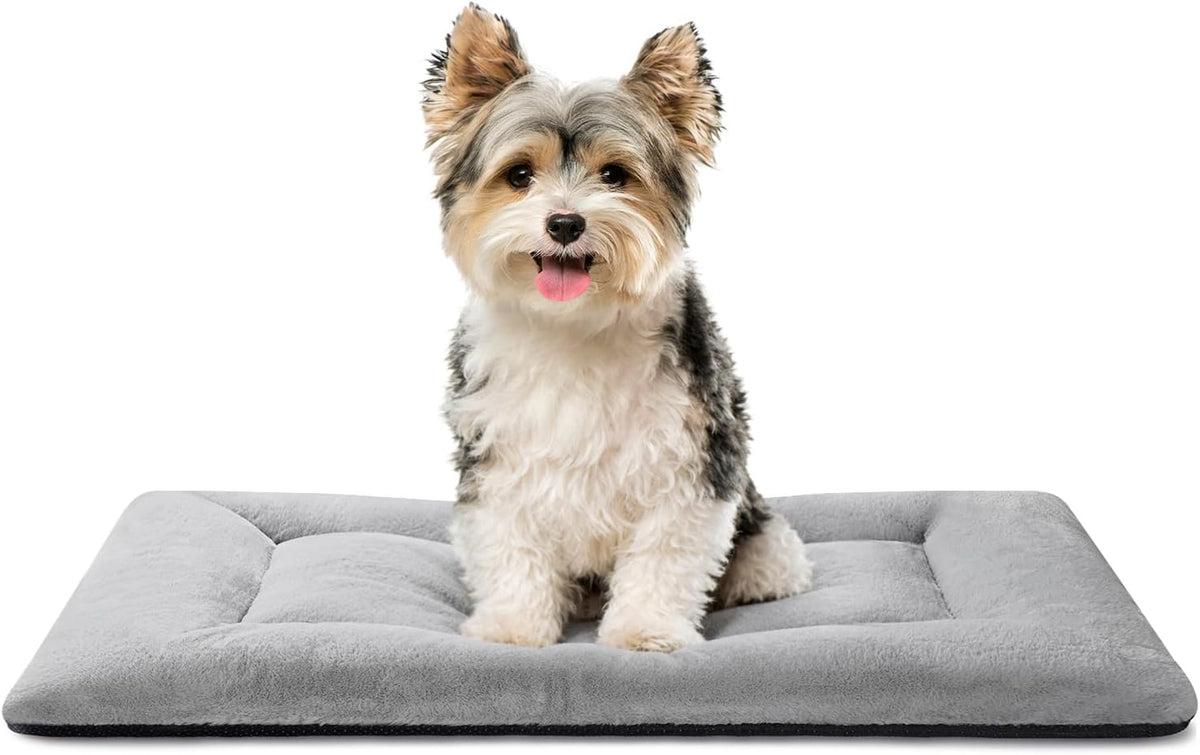 Dog Crate Pad, Washable Cozy Dog Bed Mat for Medium Dogs 36"x23" - 24.0"L x 18.0"W x 1.5"Th / Grey