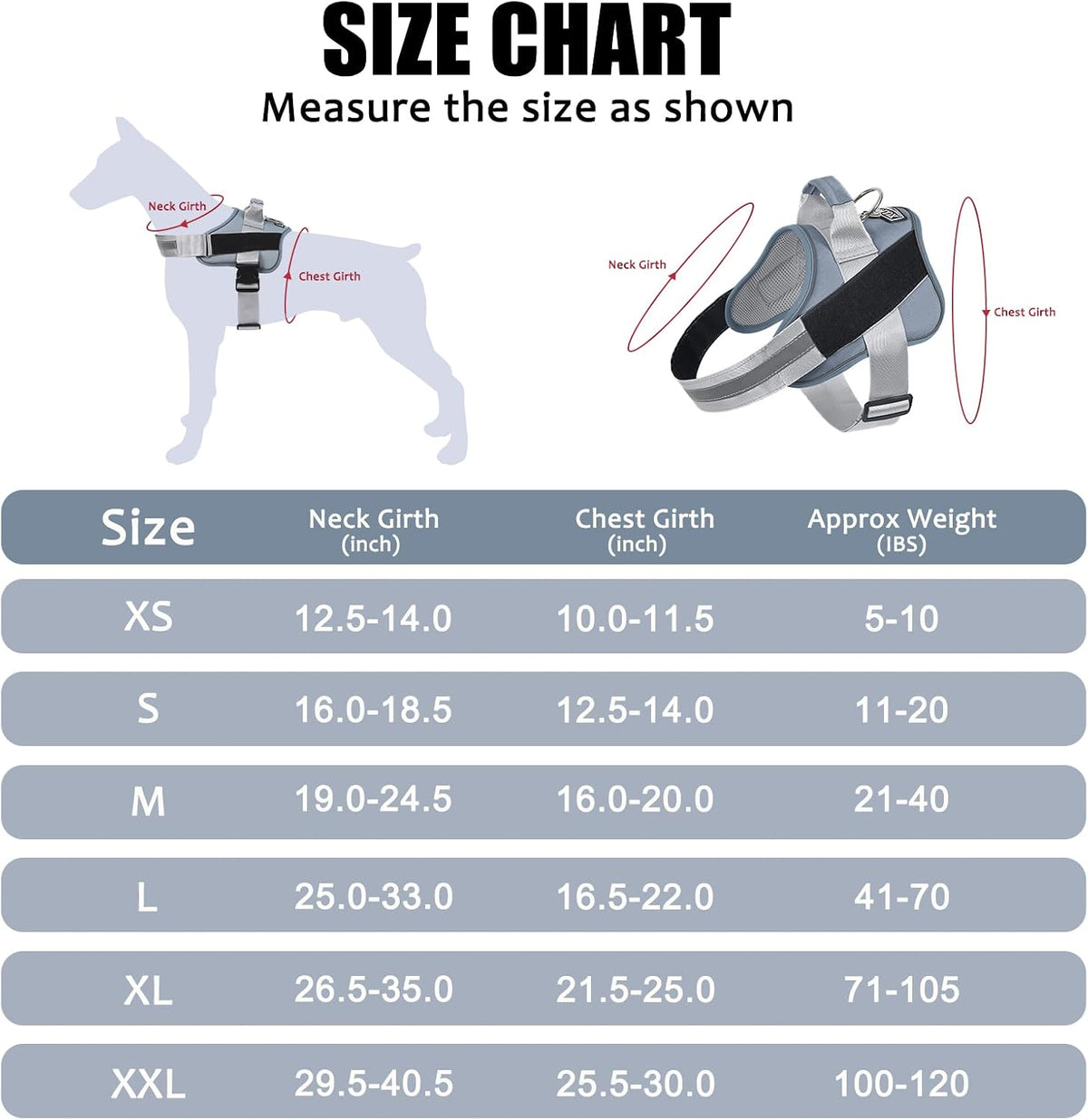Bolux Dog Harness, No-Pull Reflective Dog Vest - X-Large (Pack of 1) / Silver - image 4