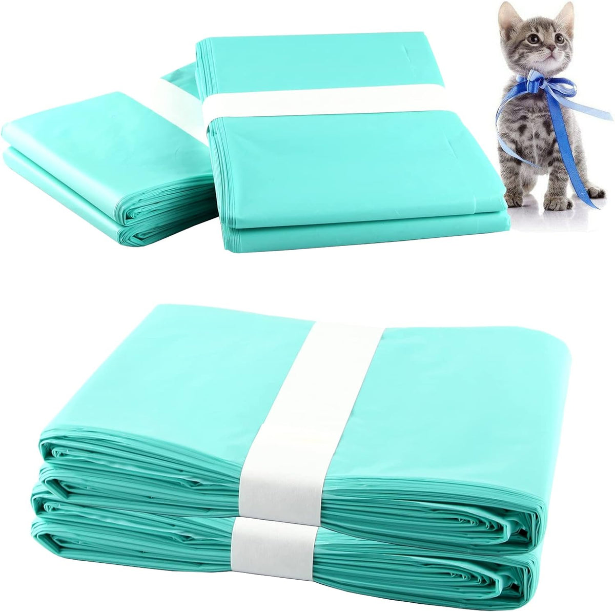 8 Pack Cat Litter Pail Liner Refills Bags Compatible with Litter - 4 Pack