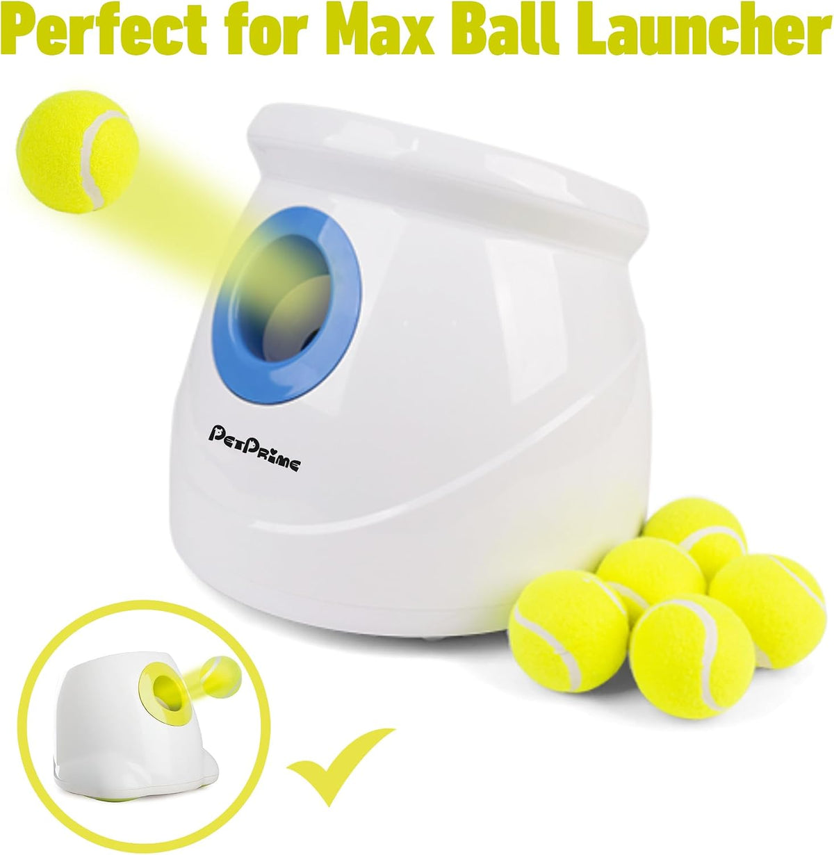 Pet Prime Automatic Dog Ball Thrower Launcher for Small and Medium - 2.5" Balls for Maxi Launcher - image 3