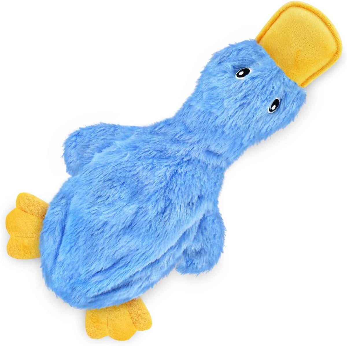Best Pet Supplies Bunny Buddy Squeaky Plush Dog Toy, Beige - Crinkle Duck (Blue) / Large