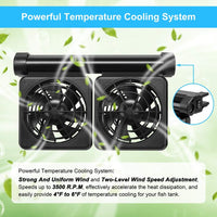 DaToo 3 Fans Aquarium Chiller Fish Tank Fan Aquarium Cooling Fan - 2 Fans - image 3