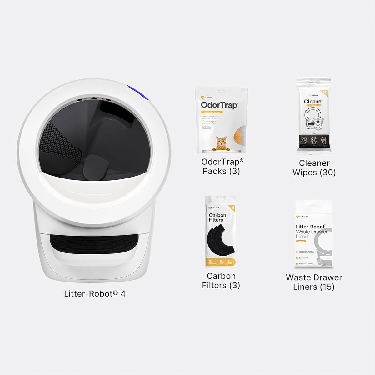 Whisker Litter-Robot 4 Supply & Accessory Bundle, Automatic - White / Supply Bundle - image 2