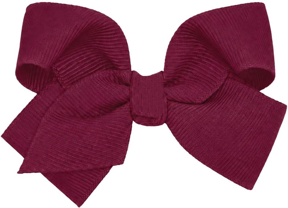 Motique Accessories 4 inch dusty rose grosgrain hair bow for girls on a metal alligator clip - view 7